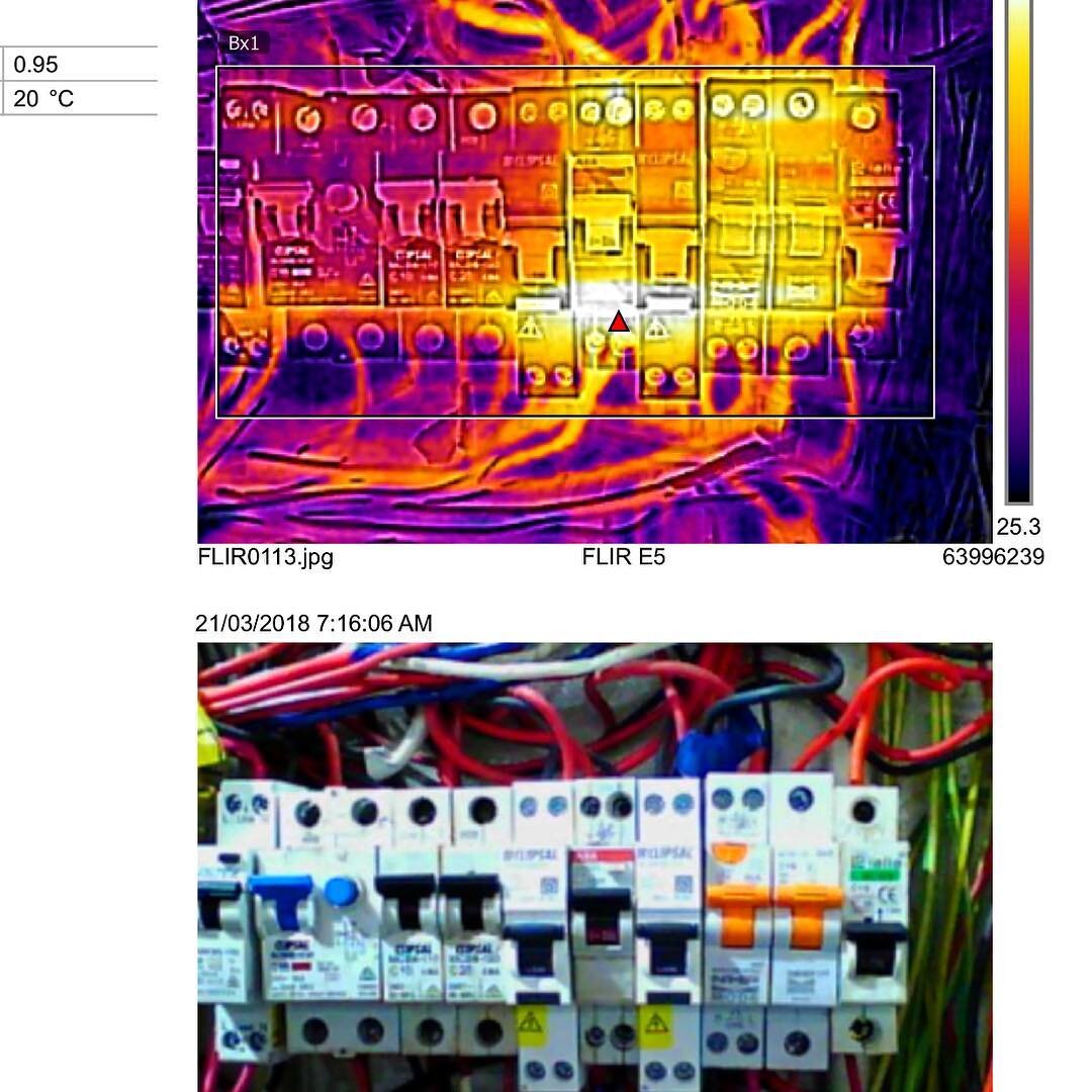 Aquila Electrical can provide thermal imaging of all electrical switchboards and equipment for your business or home. This helps to diagnose hot spots and you can potentially prevent breakdowns before they happen. Routine thermal imaging can also hel