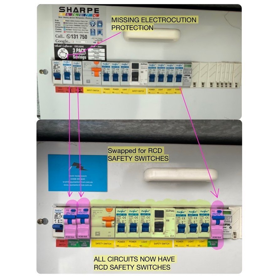 Most people don&rsquo;t realise that they don&rsquo;t have electrocution ⚡️ protection (RCD safety switches) covering everything in their house 🏠 . This is very common in houses... their ovens, A/Cs &amp; lights don&rsquo;t have this protection, som