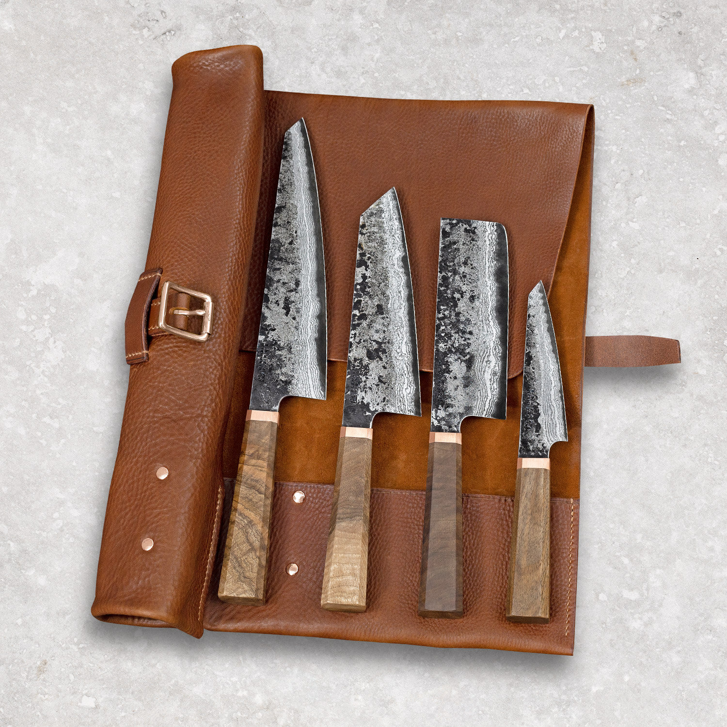 Chef's Leather Knife Roll | Leather Knife Roll Online - Angus Barrett  Saddlery