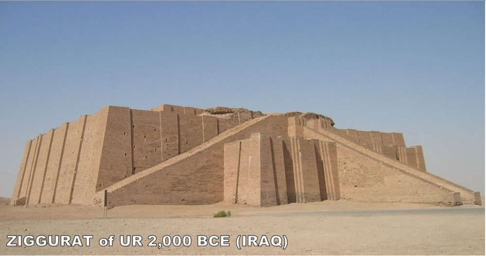 Ziggurats are awesome. This is what's left of the Ziggurat of Ur. It's just the base, so people have speculated that there was more here. It was built by the Sumerians for their moon god (which was the patron god of Ur). 