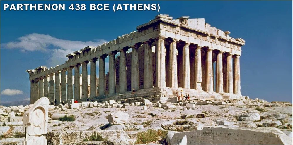 The Parthenon sits up on the Acropolis in the center of Athens. It is THE iconic Western work of Architecture. It served as a temple to Athena and a treasury to the Athenian Empire. There was a Parthenon before this one but the Persians destroyed it. So, they built this one instead. Later, in the 5th Century CE, they converted this temple to Athena into a temple to Mary. In the 1460s, it became an Ottoman Mosque. I always thought that it looked run down because of how old it was. Turns out, during a war between the Venetians and Ottomans, the Ottomans stored their ammo here thinking the Venetians wouldn't attack it. They were wrong. 