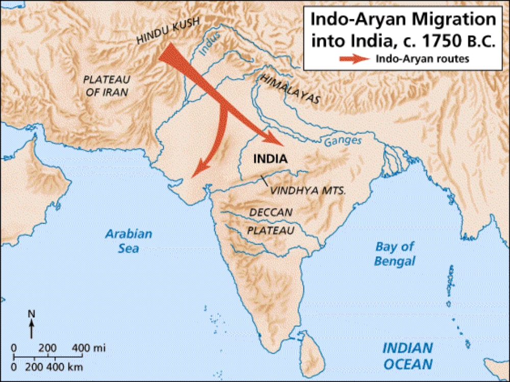 Hinduism (or what we call Hinduism today) arrived with the Aryan invaders thousands of years ago.