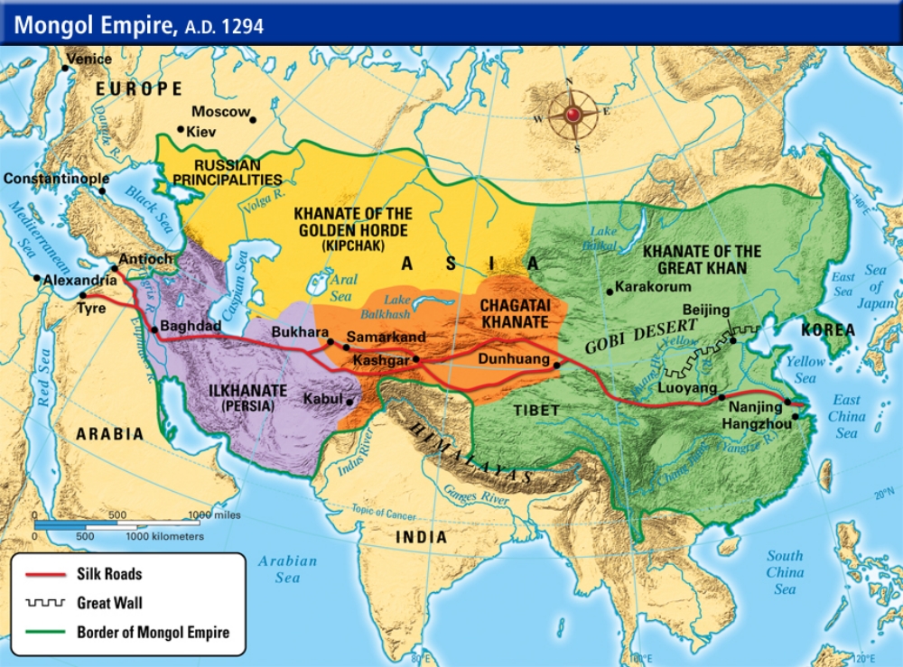 mongolian empire map