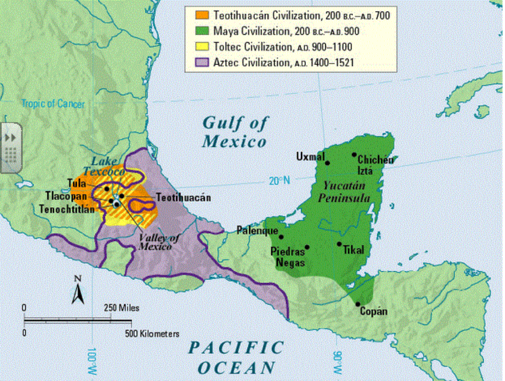 Aztec Map Of Tenochtitlan