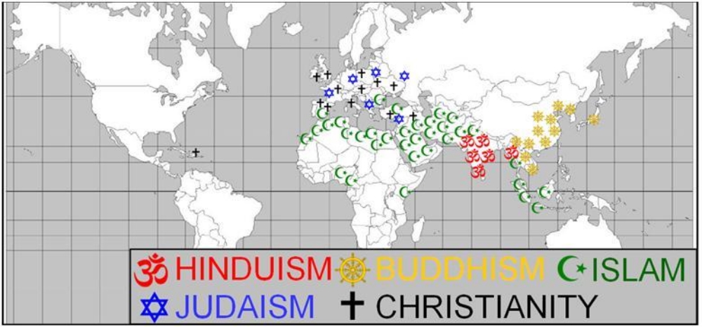 top 5 religions of the world 2019