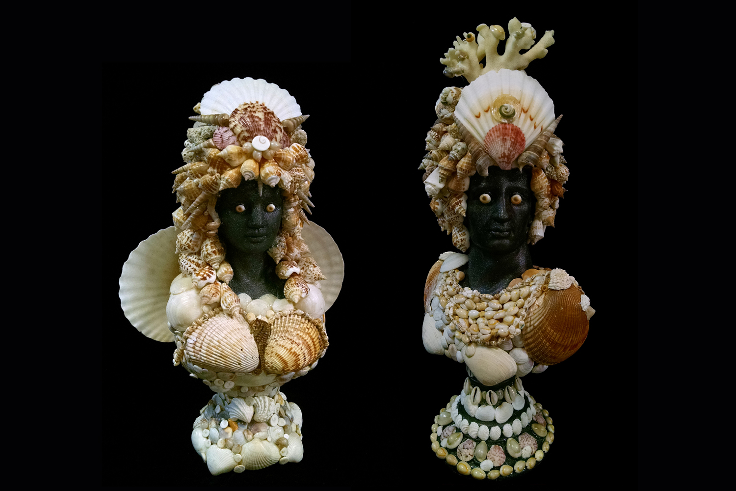 Shell Encrusted Busts