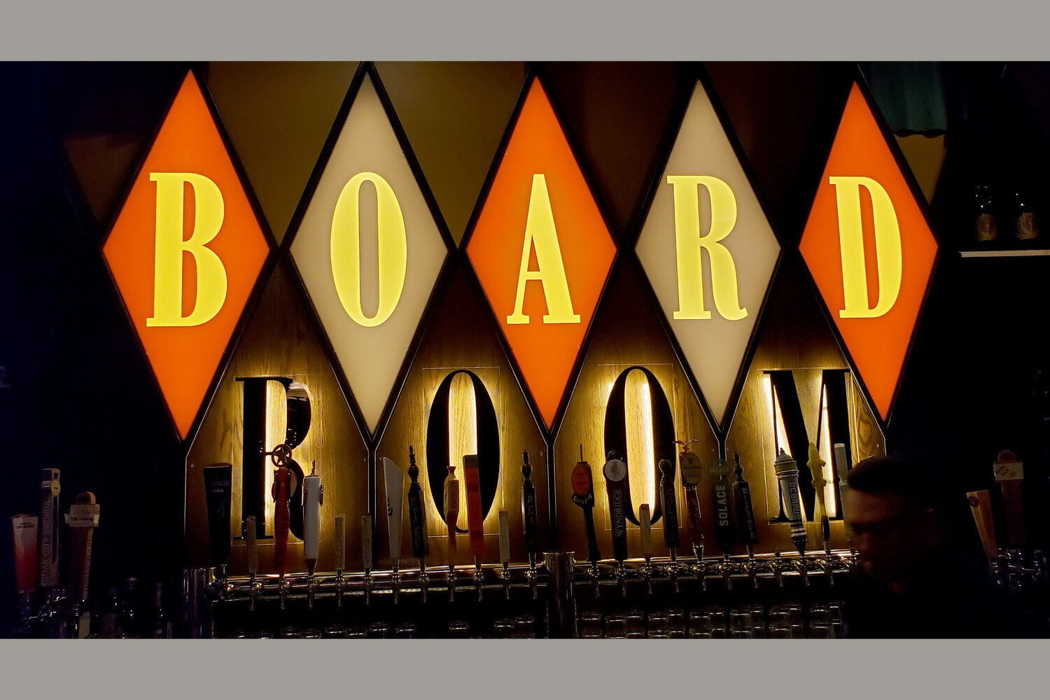 Board Room Bar and Tap Signage