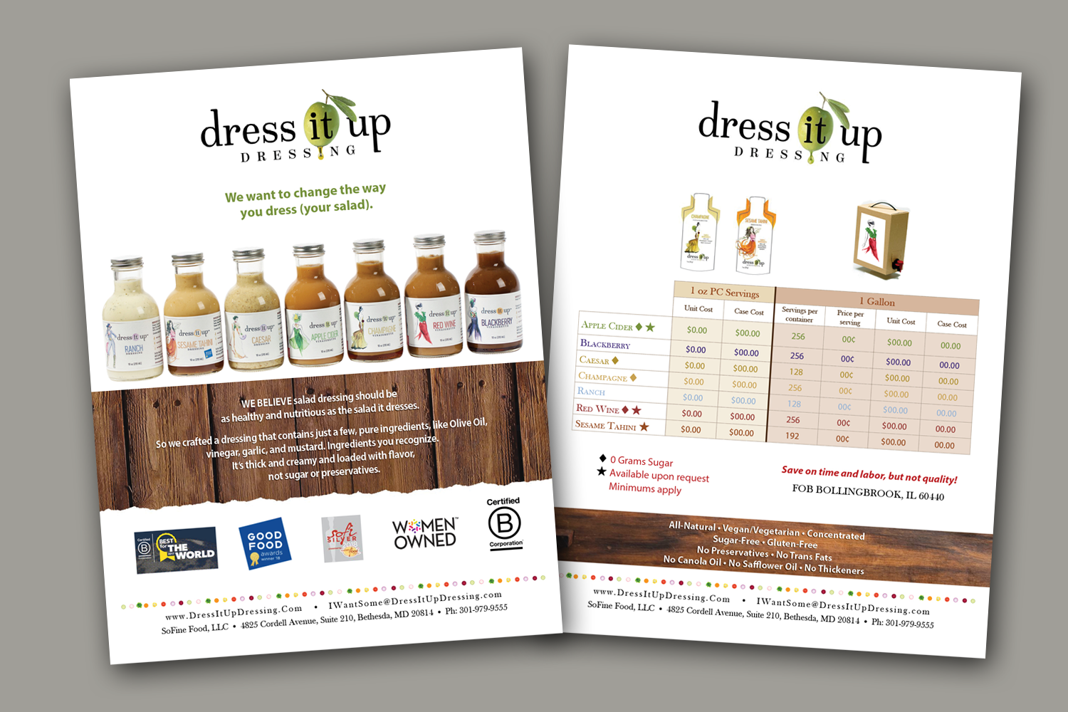 Dress It Up Dressing Pamphlet