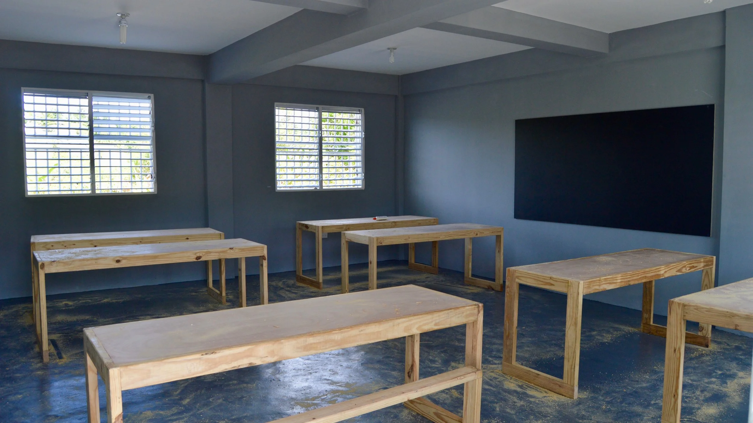21 tables and benches have been made for our new classrooms.