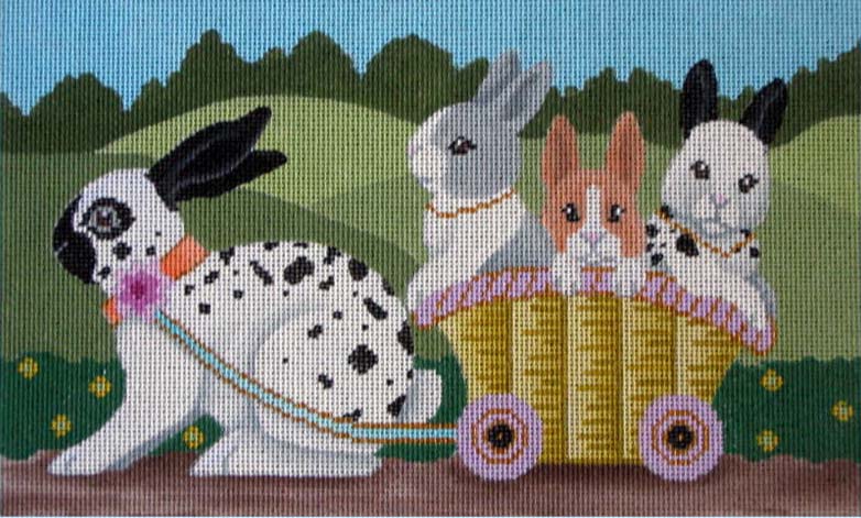 80 - Bunny with Babies in Cart - B-180.jpg