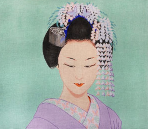 43 - C-503D - Geisha with Comb and Flower.png
