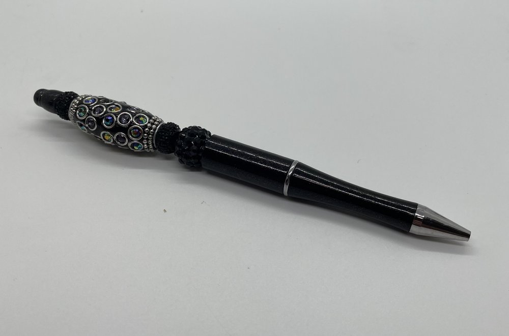 Black Fire- Beaded Pen-3 — Tony Minieri Designs