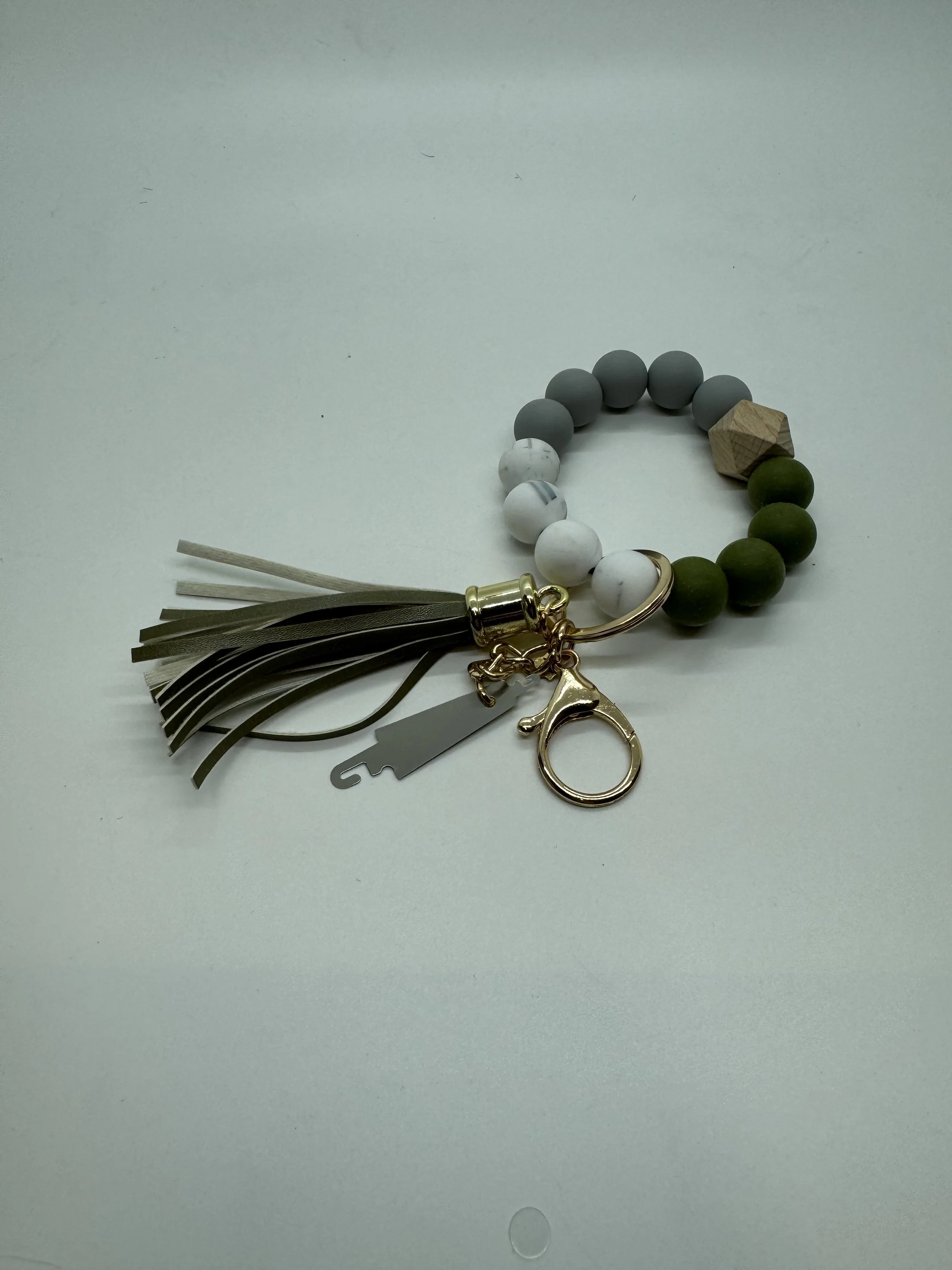 fob - Moss Green Bracelet Fob with Threader.jpg