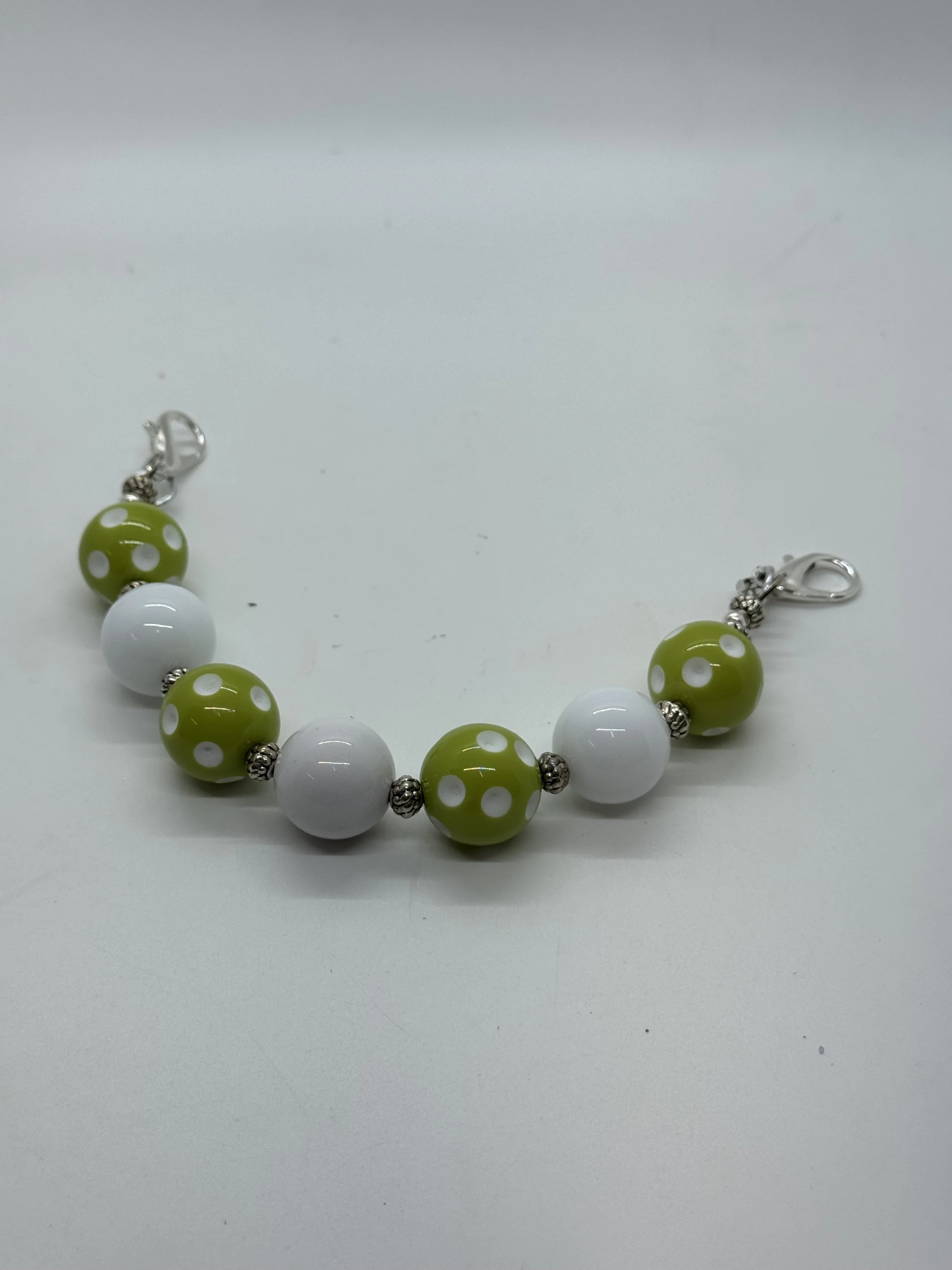 Green & White Dot Beaded Handle.jpg