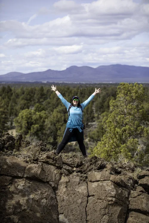 Women exploring nature together on a guided outdoor adventure with AdventurUs.