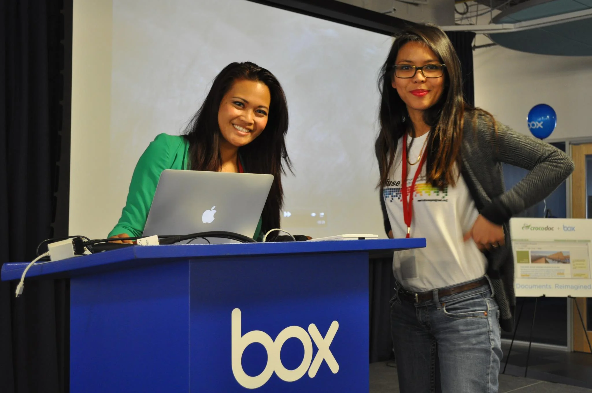 ON A QUEST TO BRIDGE THE EDUCATION GAP: Infuse Program Foundation Founder & Executive Director AJ Thomas (left) and Co-Founder & Director of Corporate Partnerships JL Hernandez (right) at 3rd Annual Symposium of Ideas event hosted at Box Headquarters in Los Altos, CA.