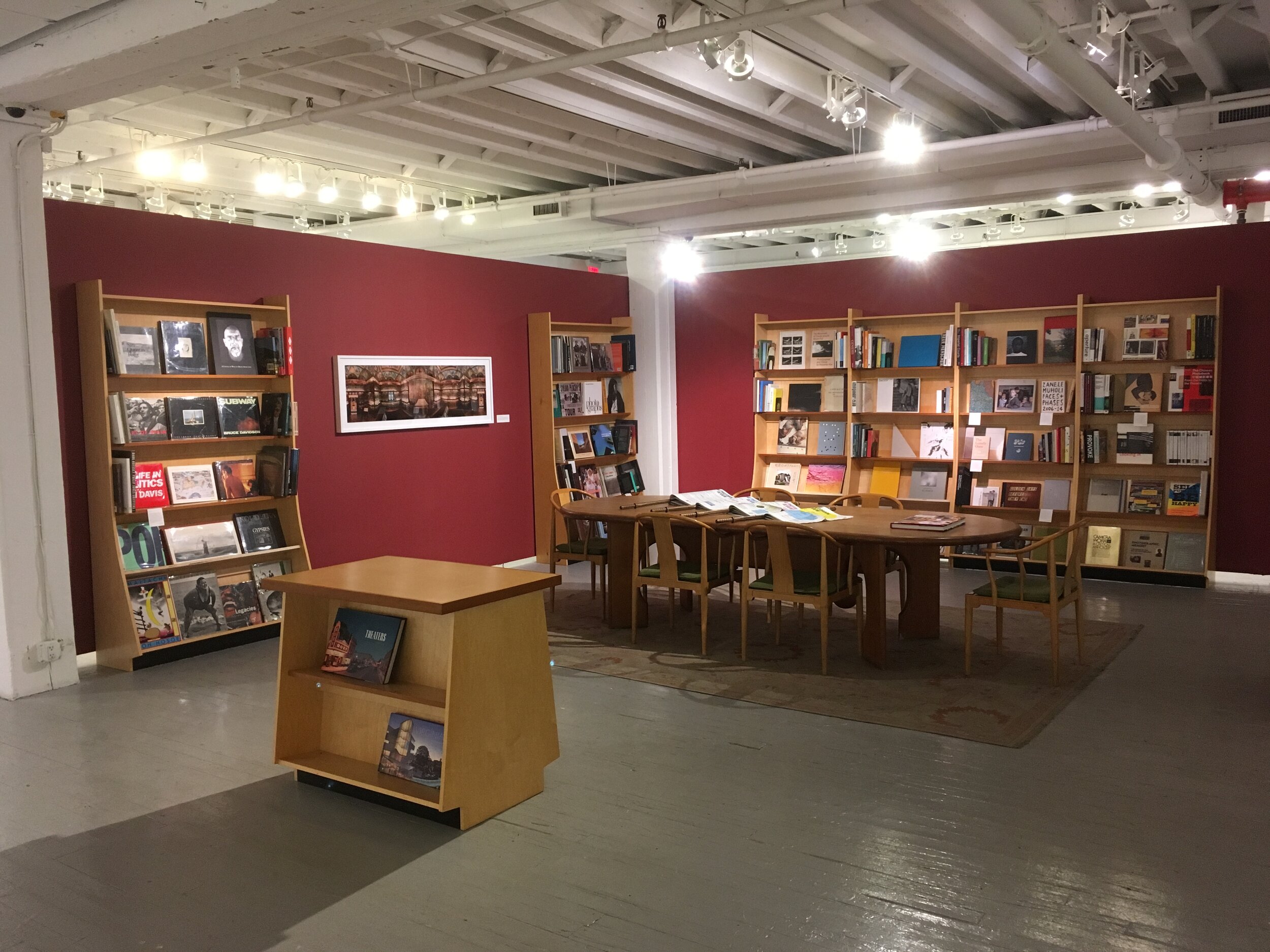   Photobook reading room installation for    “The Library Exhibition: Thomas R. Schiff”    at Aperture Gallery (Mar. 15 2017 - Apr. 20, 2017).  