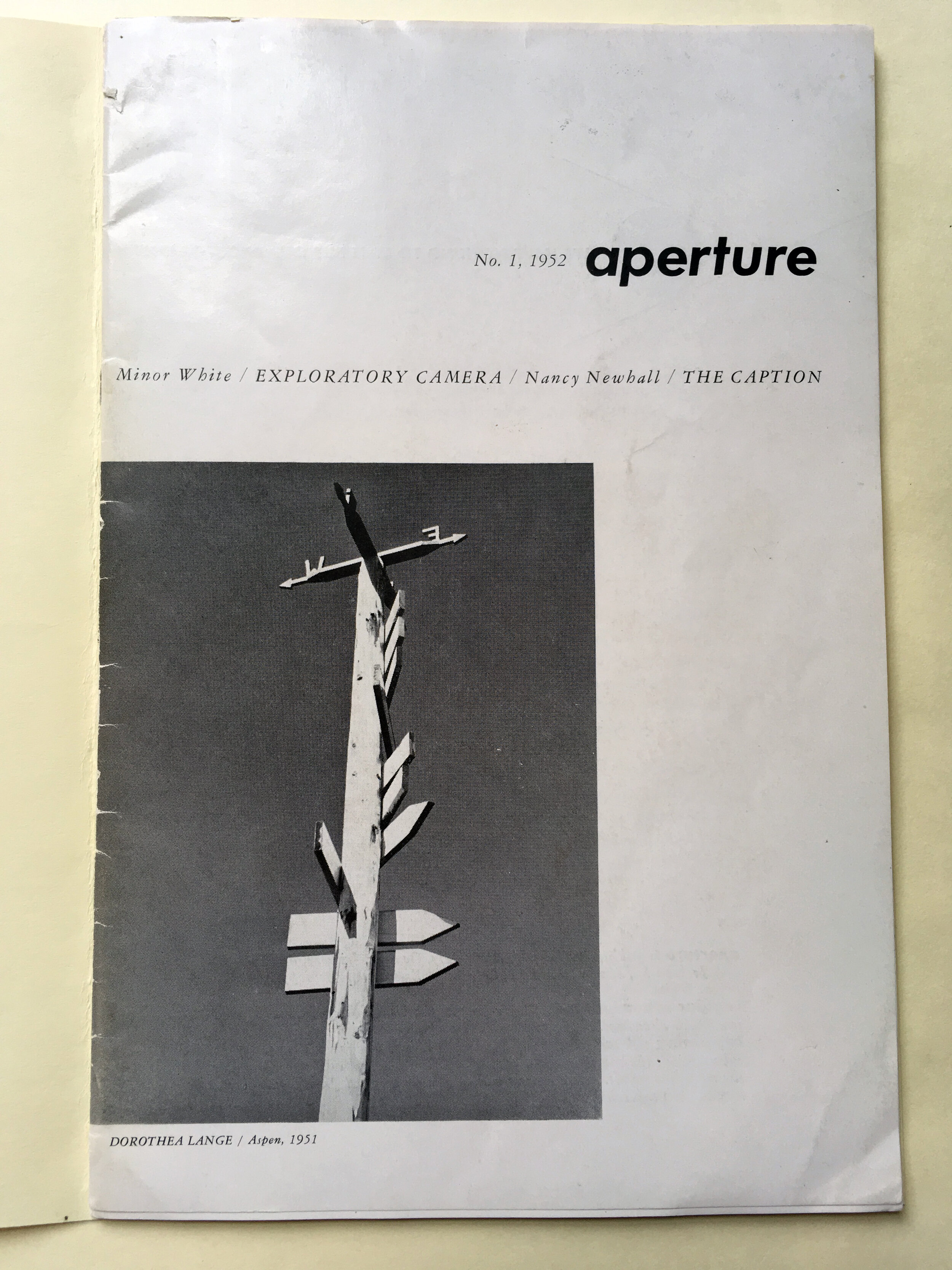    Aperture , Vol. 1, No. 1 (1952), Aperture Foundation Master Library Collection.  