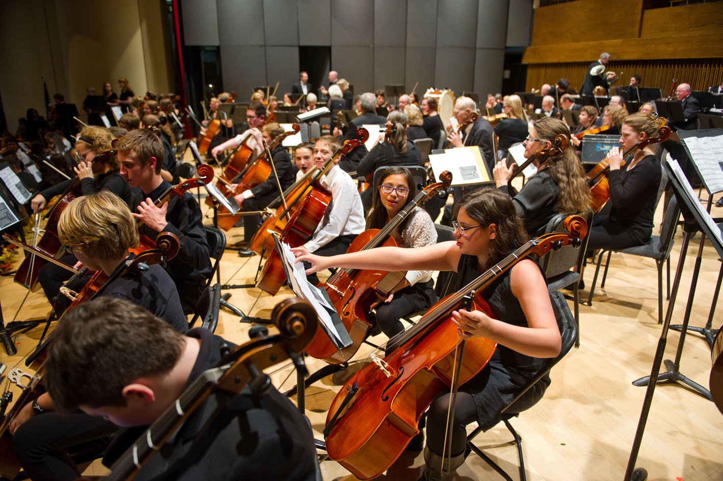 127 students from the Walla Walla Public Schools joined the Symphony for the opening concert of the 2016-17 season.