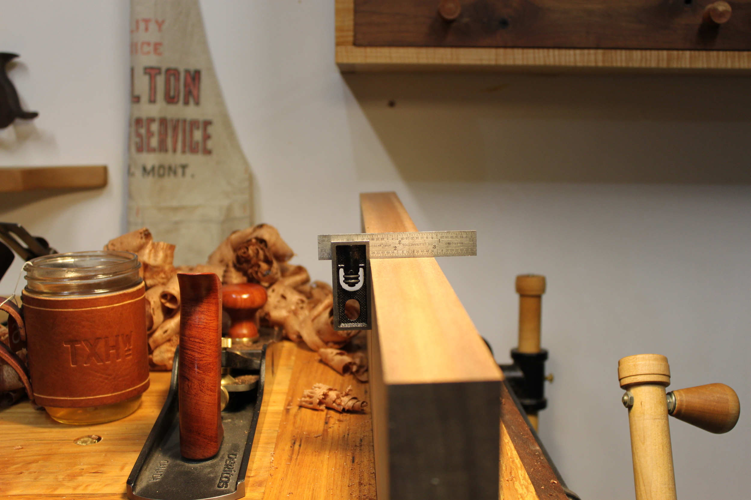 Using a proper square from the face side of the piece can help make sure you're planing the edge square. 