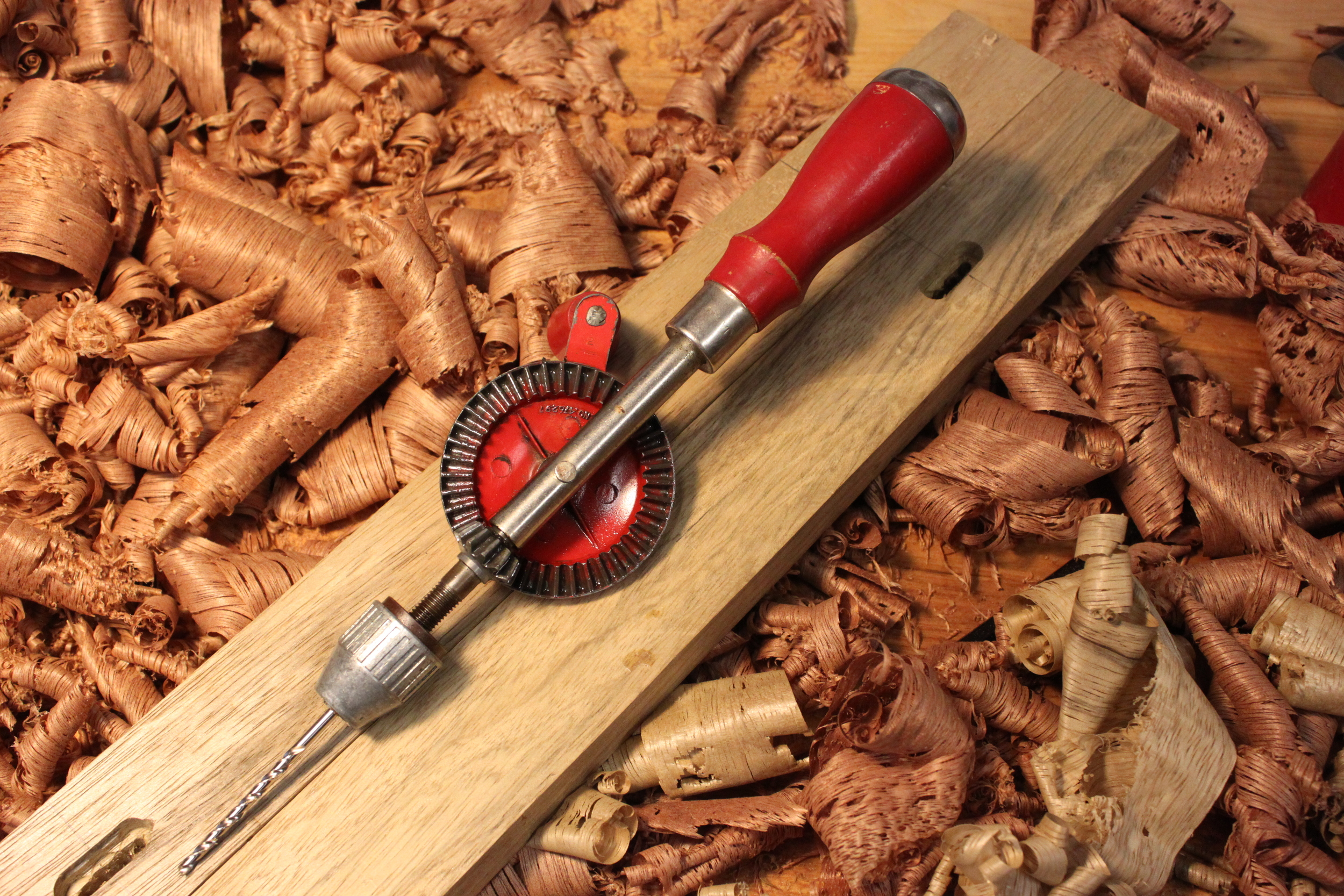There are few things you can't do with a trusty brad point drill bit and an eggbeater drill. 