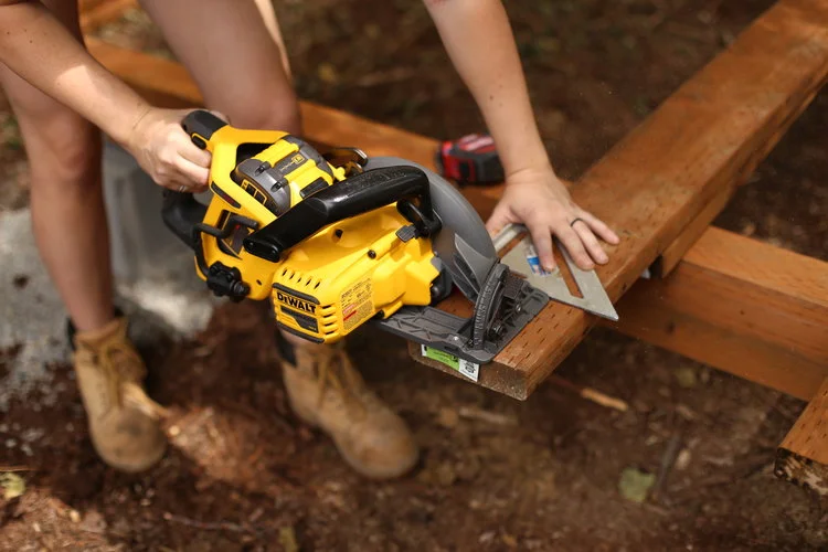Building a Tiny House with a Cordless Saw