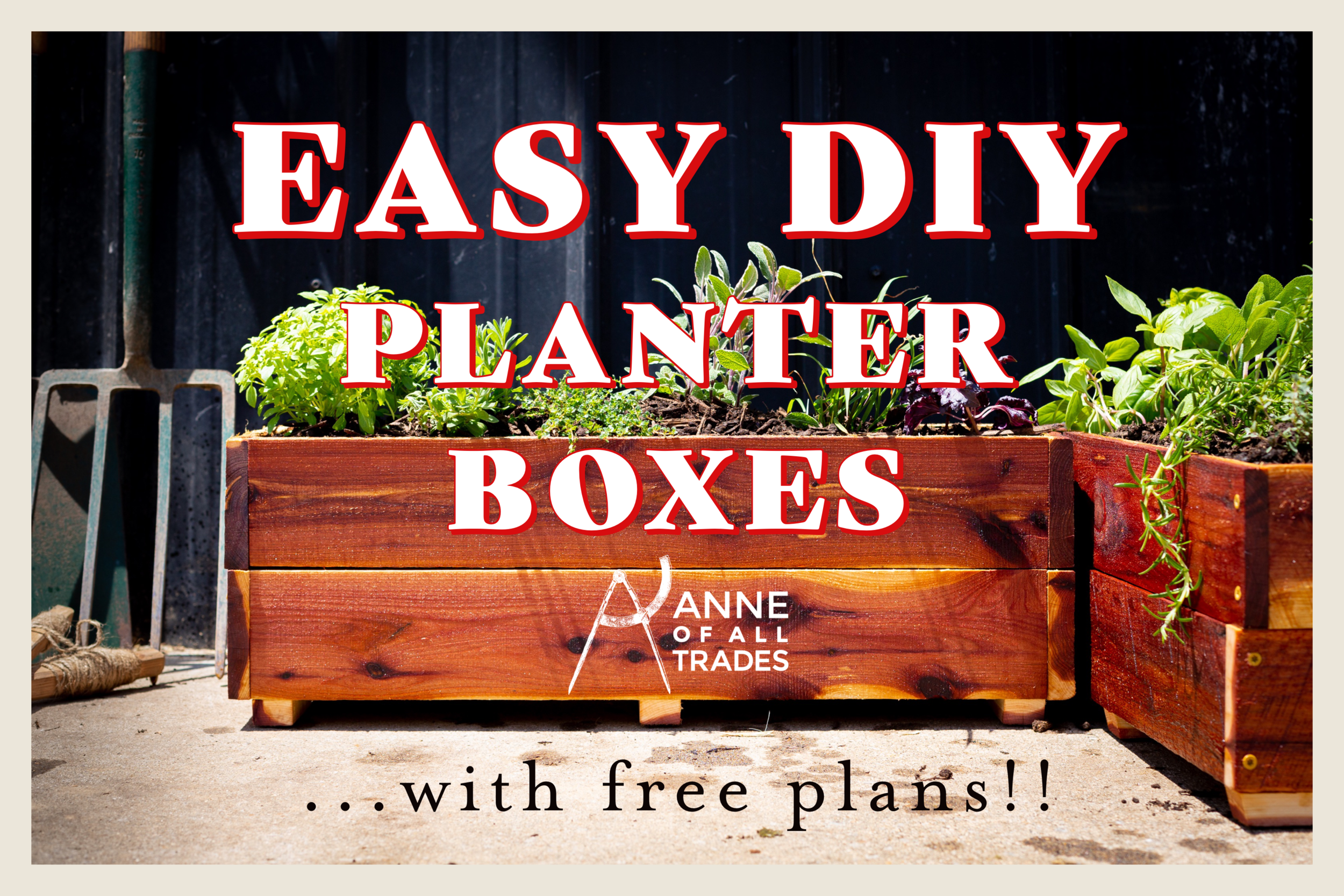 Easy DIY Planter Box (with free plans!!)