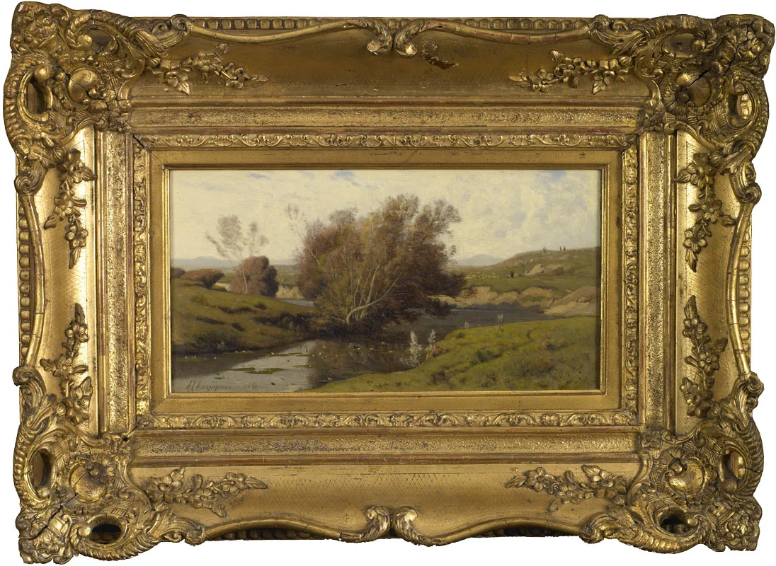 Harpignies - "Bord de Riviere, Auvergne" (framed)