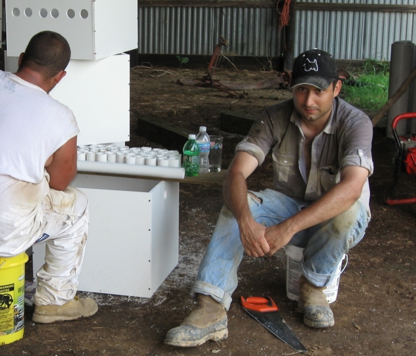 2010-06-16-F15-VoleResearchPensUnderConstruction-(l-r)Micah,Bill,StevePhelps.jpg