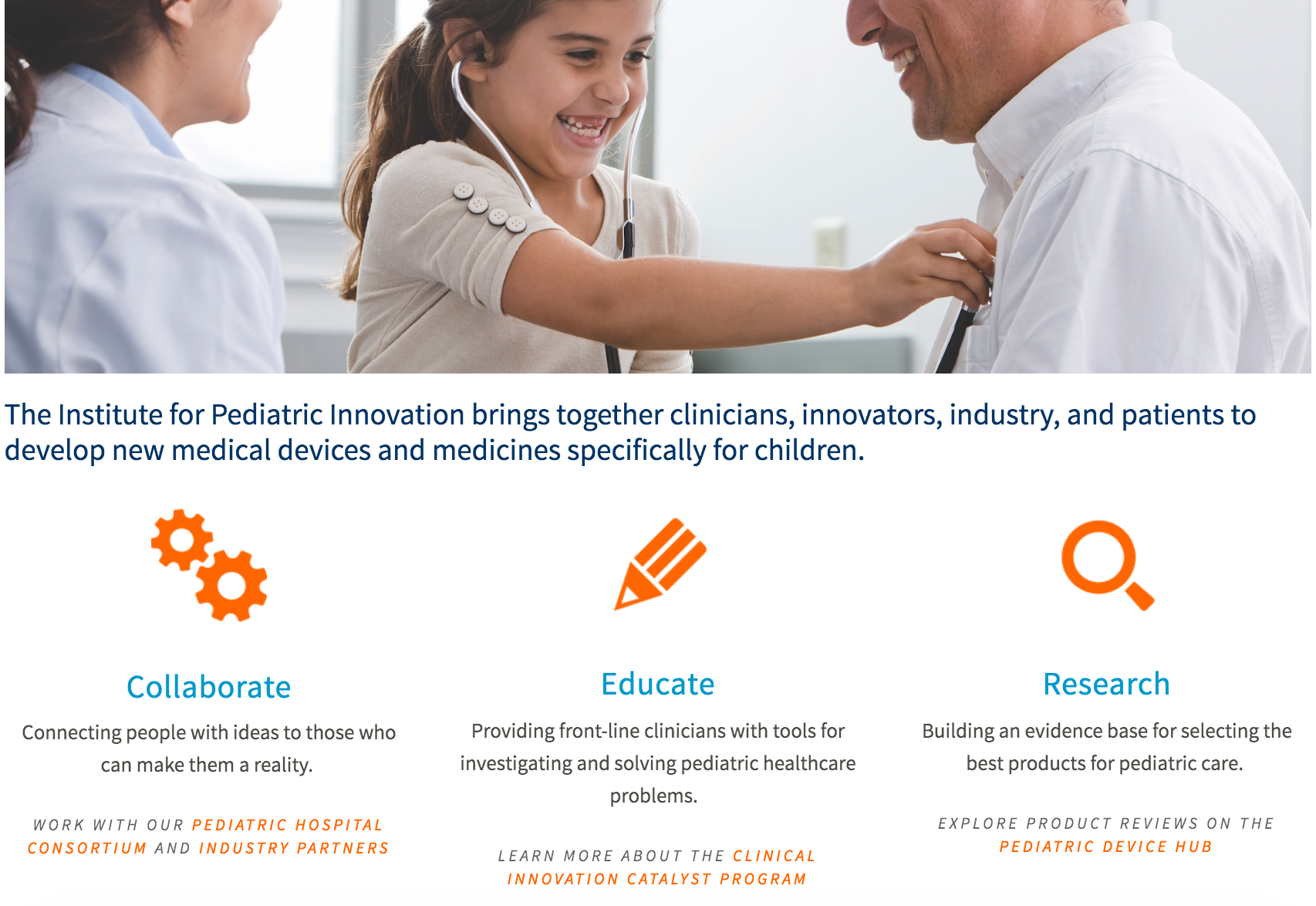 Website Redesign for the Institute for Pediatric Innovation