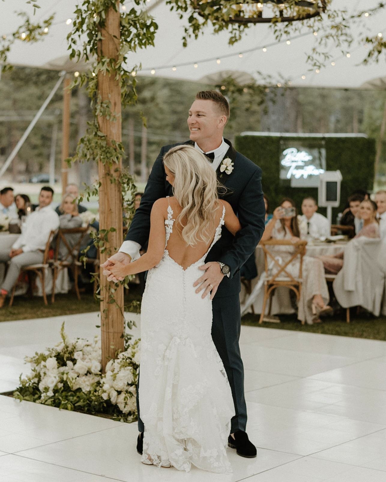 The dreamiest dance floor tent set up for these two! Cannot believe their one year anniversary from this incredible day is approaching fast.