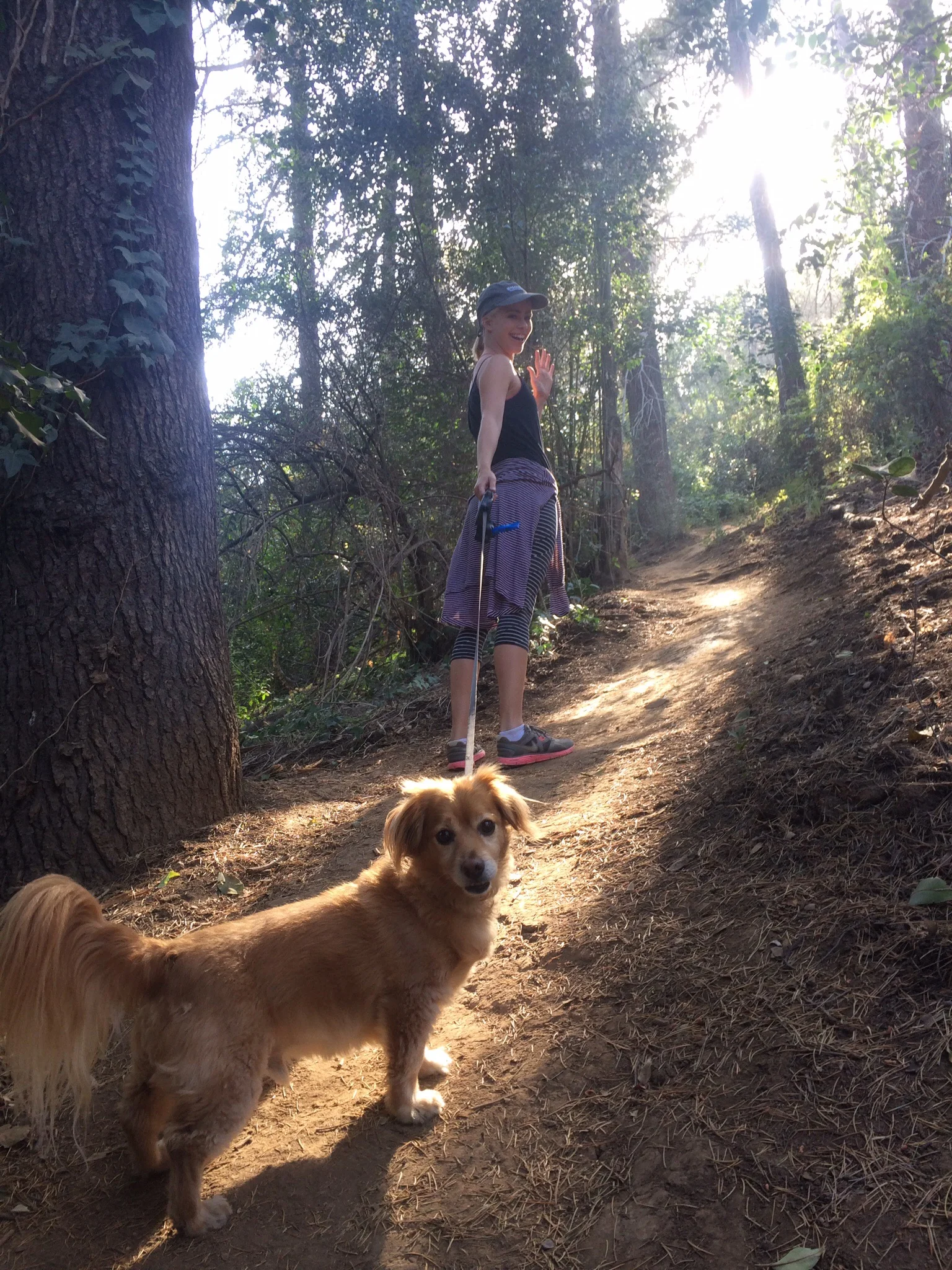 Toby isn't quite sure about the steep incline