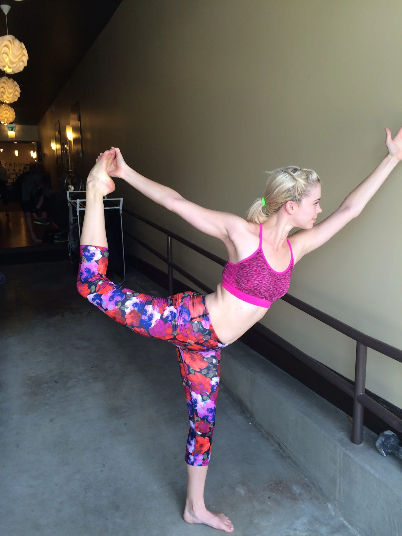 One of my favorite moves to hold- Dancer Pose!