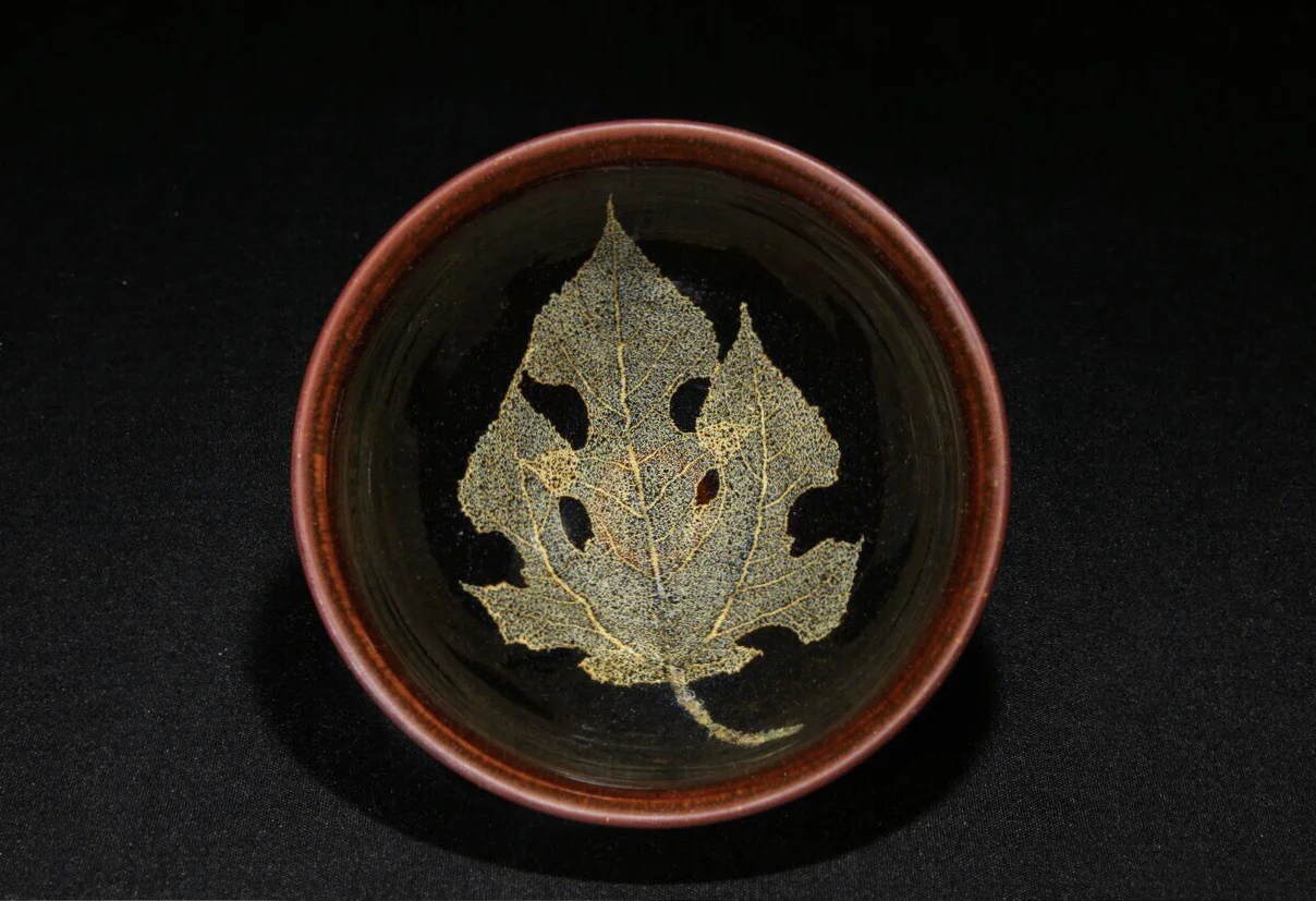 構樹葉天目茶碗