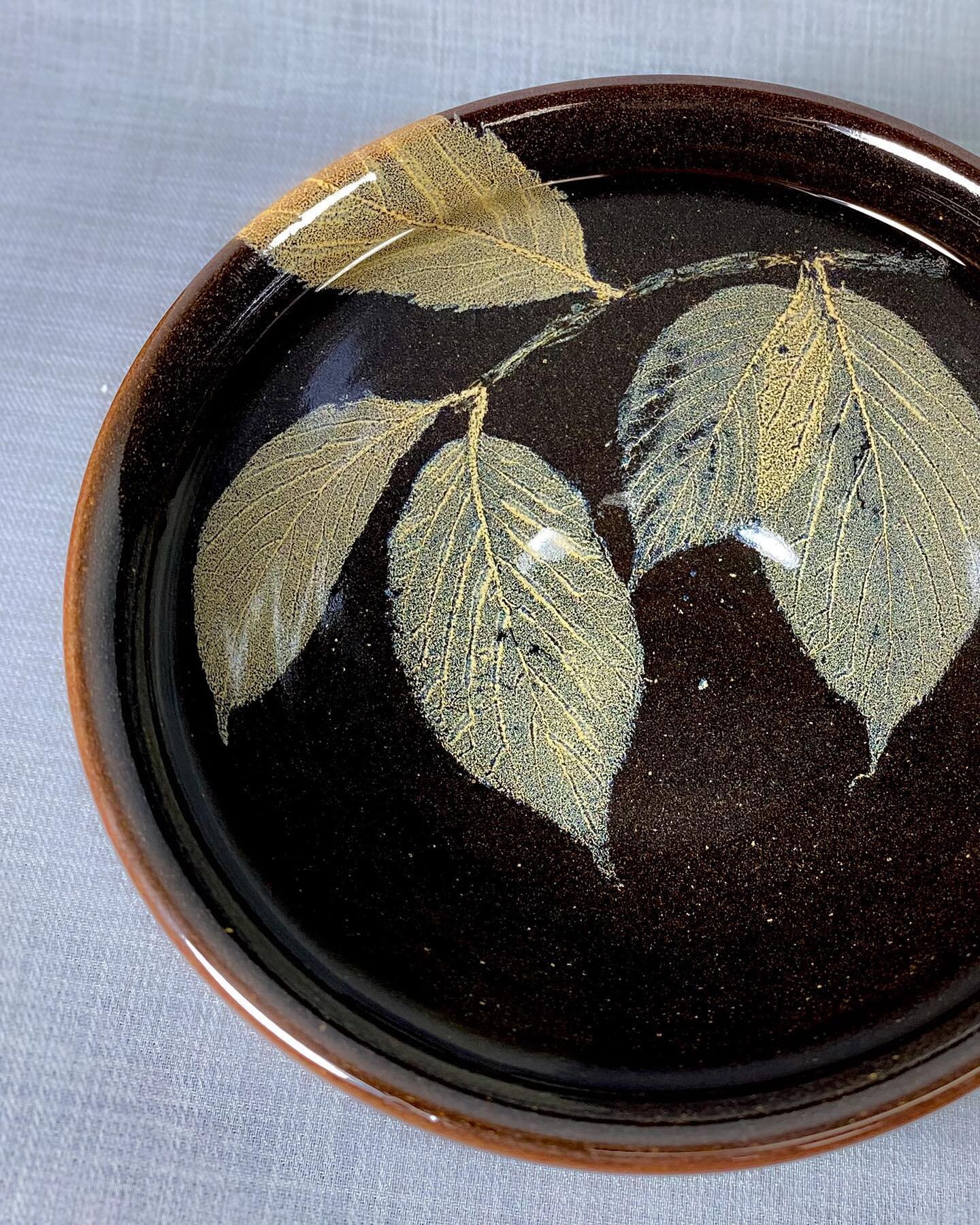 Cherry leaves on black Tenmoku tea bowl.

#leaftenmoku #tenmoku #teabowl #ceramicart #sakuraleaves #teaware #yuyinghuang #ceramics #pottery #天目茶碗 #木葉天目 #木の葉天目 #黃玉英陶藝 #茶盞 #陶芸