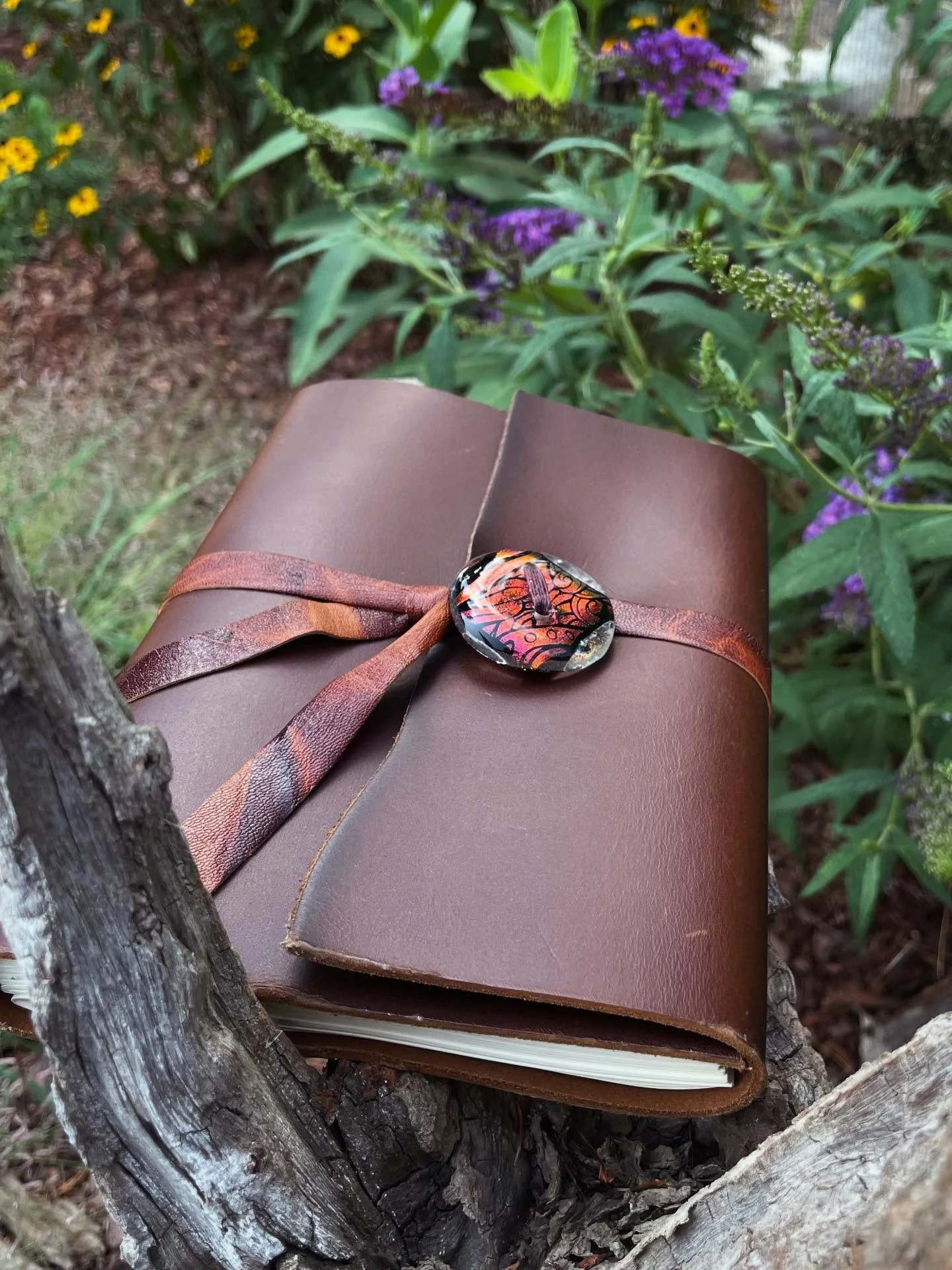 When I made my Enchanted Glass series I named this one Monarch.  I&rsquo;ve had so much fun watching the monarch butterflies fluttering around my garden, laying eggs on the milkweed, seeing the caterpillars grow - I had to get the the journal out and