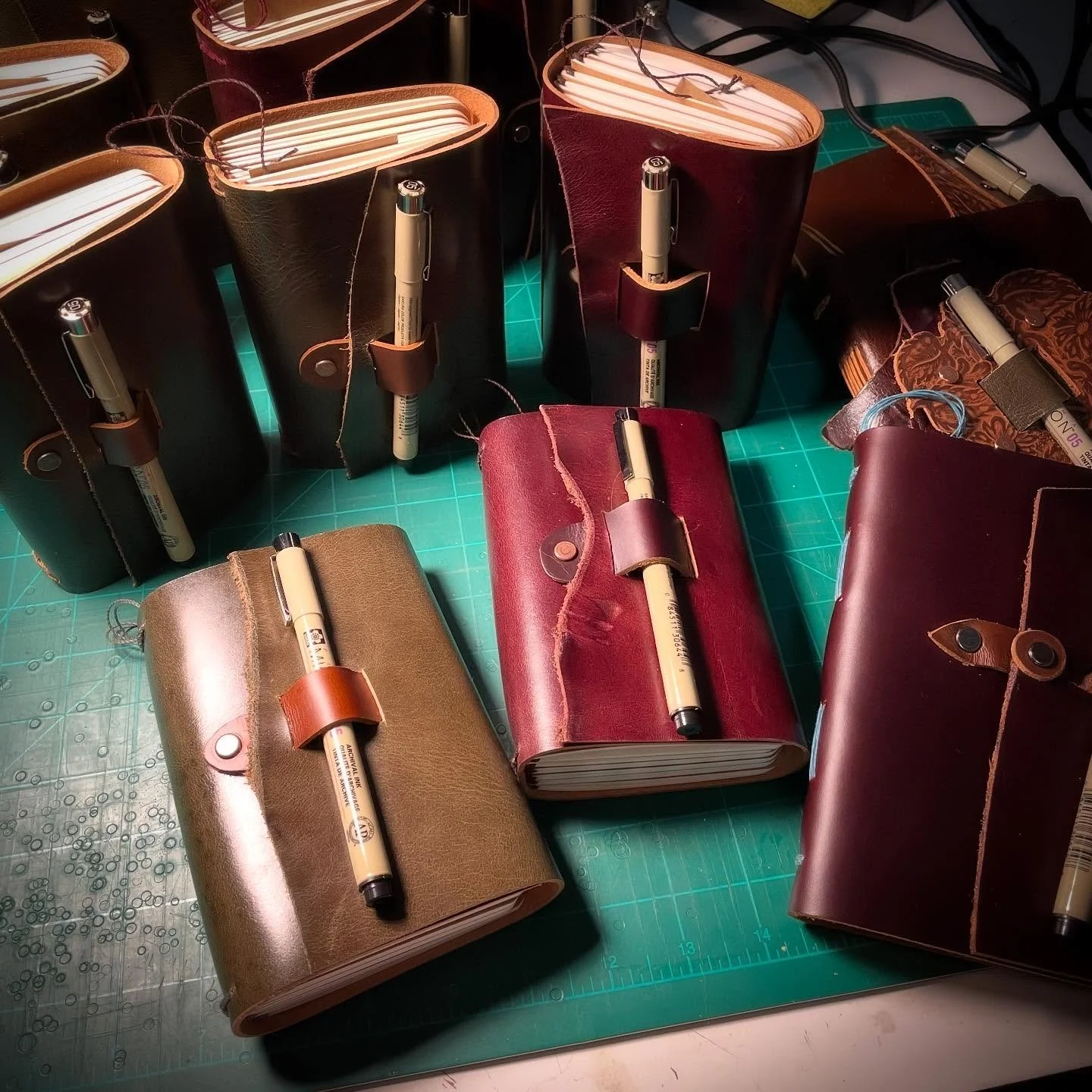 One of the best things about doing art shows is getting a chance to interact with all of you - which is how these refillable journals came into being and then how some of them changed for the better to have pen closures. So the revised versions will 