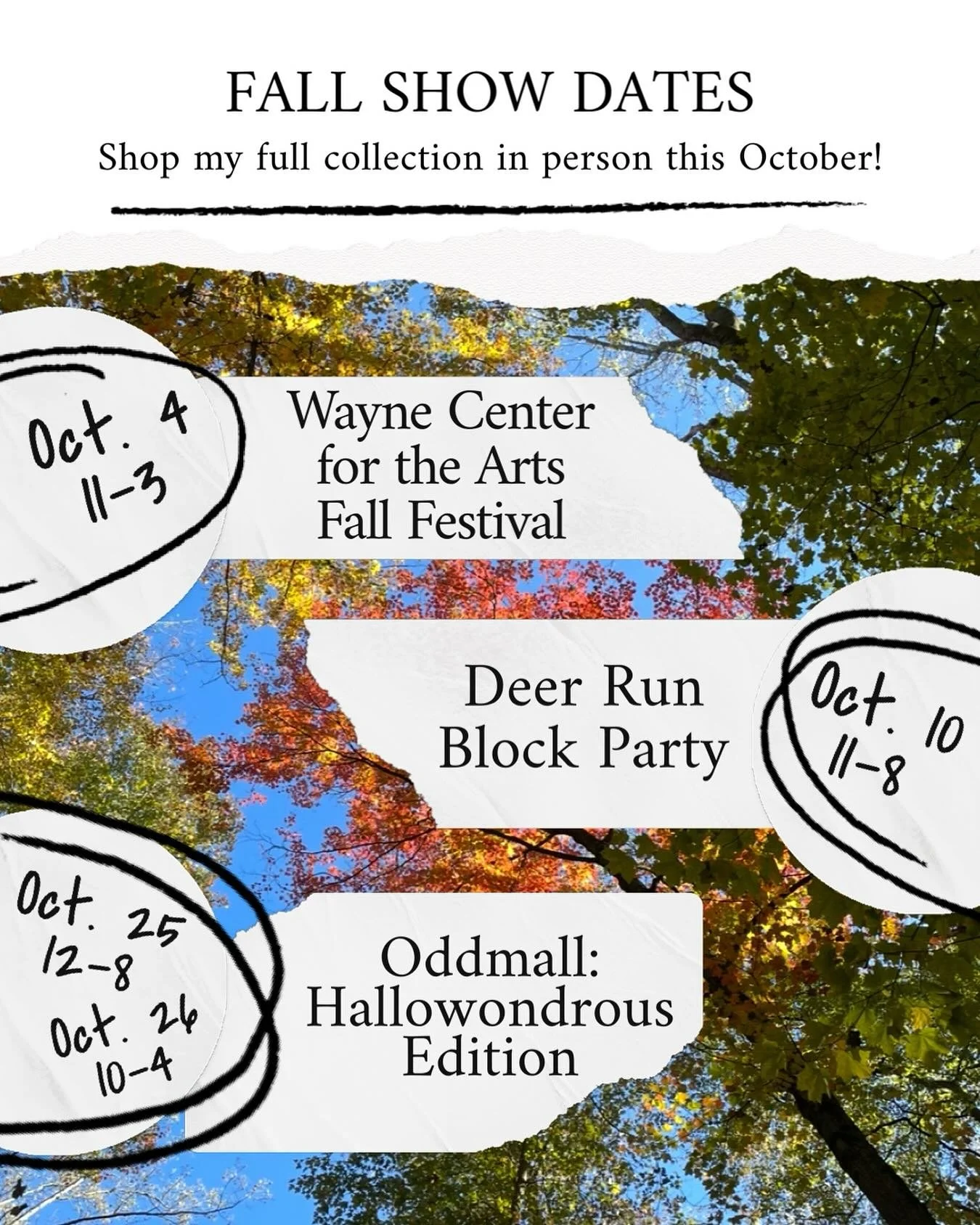 Wondering where you can find me this season? First up is the always awesome Fall Festival at the Wayne Center for the Arts.  This Saturday in Wooster at the art center.  Music, art, food, activities, and more! Let&rsquo;s celebrate the season and all