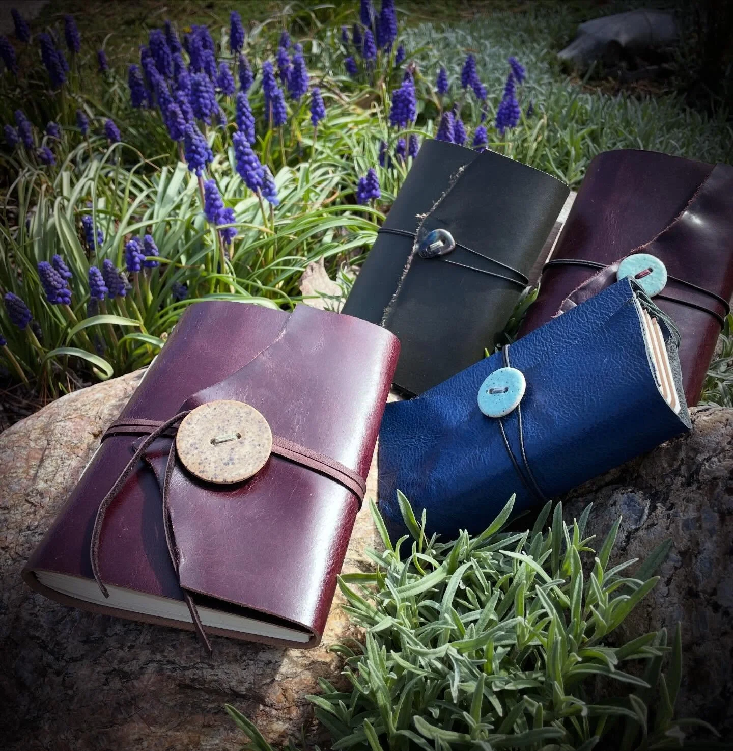 Excited to have some journals out in the world that feature buttons made by the amazing @lizzie.w.wings !  You can find them at Local Roots and Simply Hand Made (both of which were restocked today 😉)

@localrootswoo @simply.handmade.jail #restockale