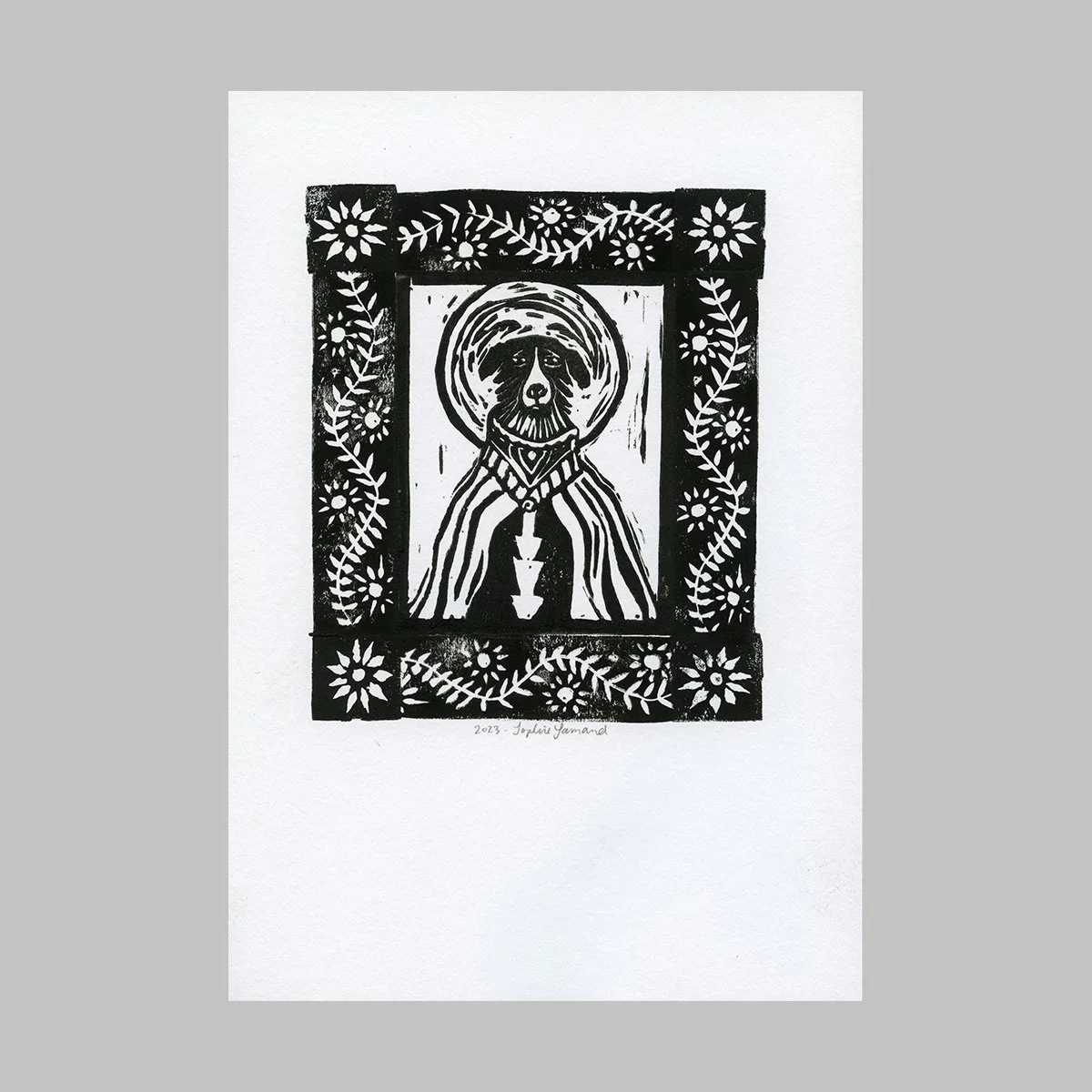 Original block print / The Great Momo III