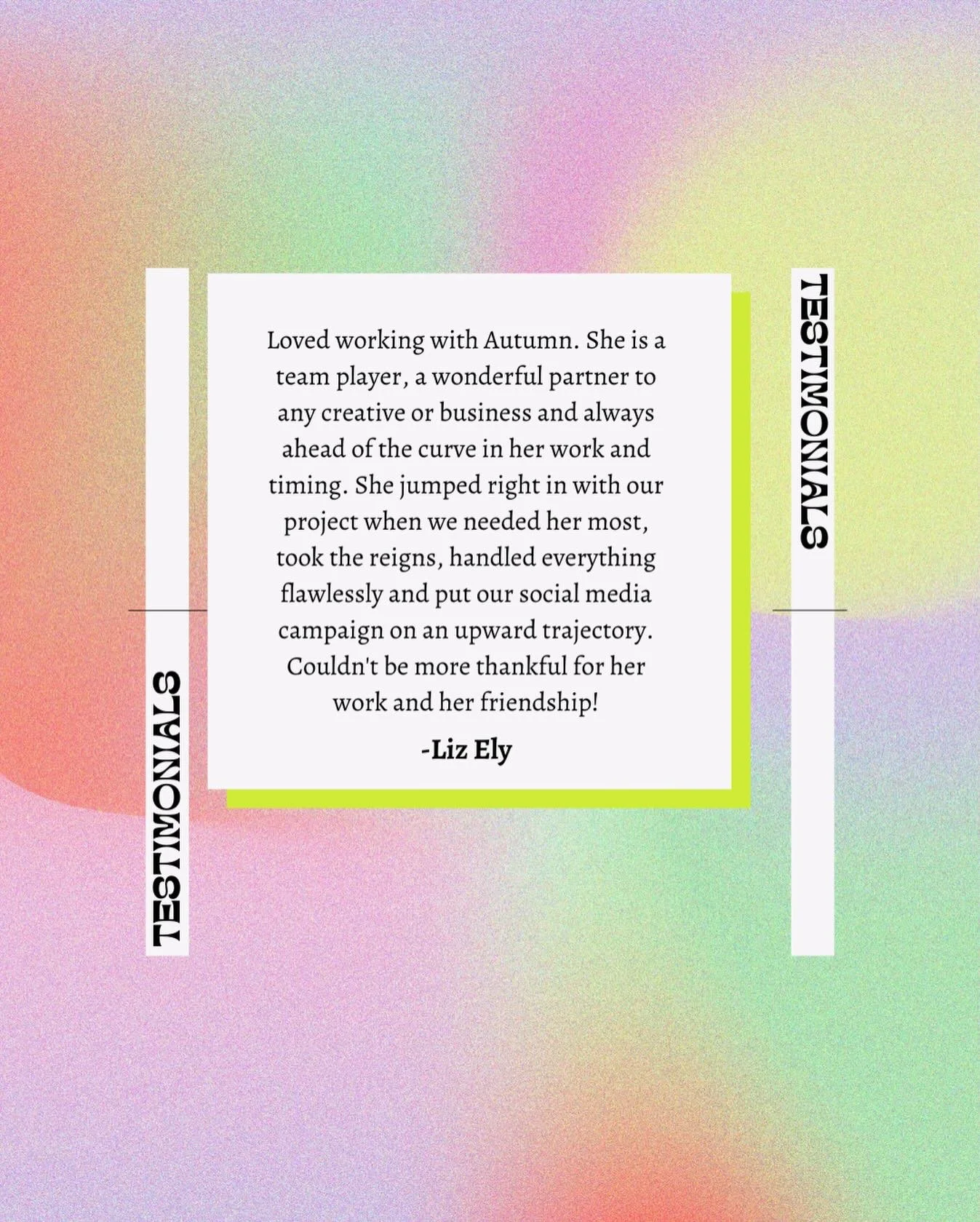 Grateful for clients who feel like collaborators and friends. Helping brands grow with intention is my favorite kind of work.

Curious what we could build together? Send me a DM to schedule a discovery call.