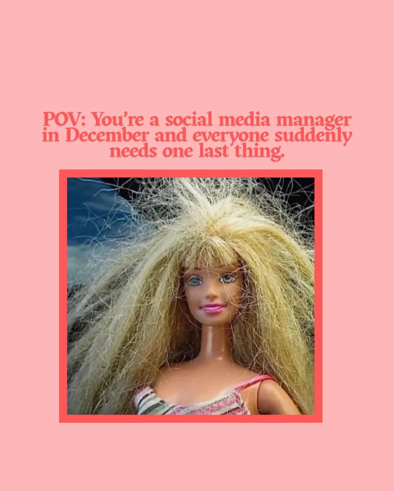 This job builds character. And eye bags.