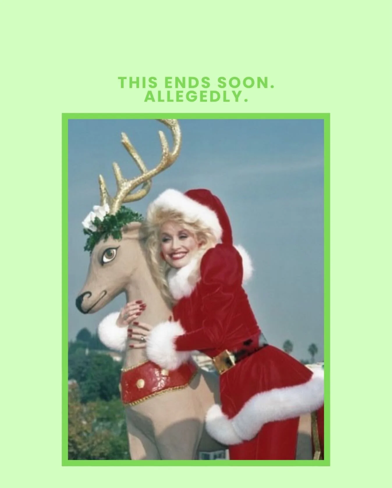 Hanging on by a festive thread.