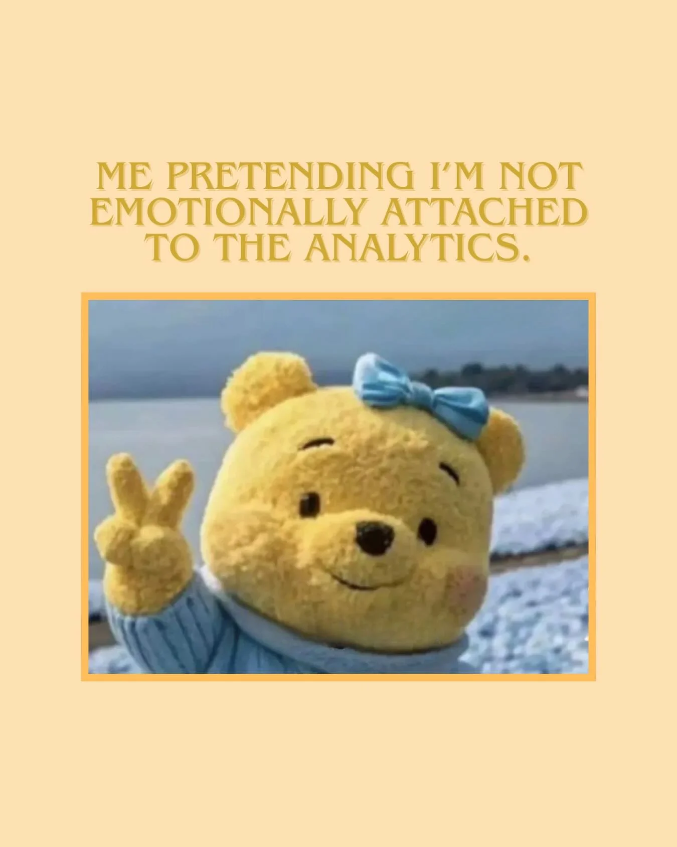 Just a quick check of the metrics before I emotionally spiral.