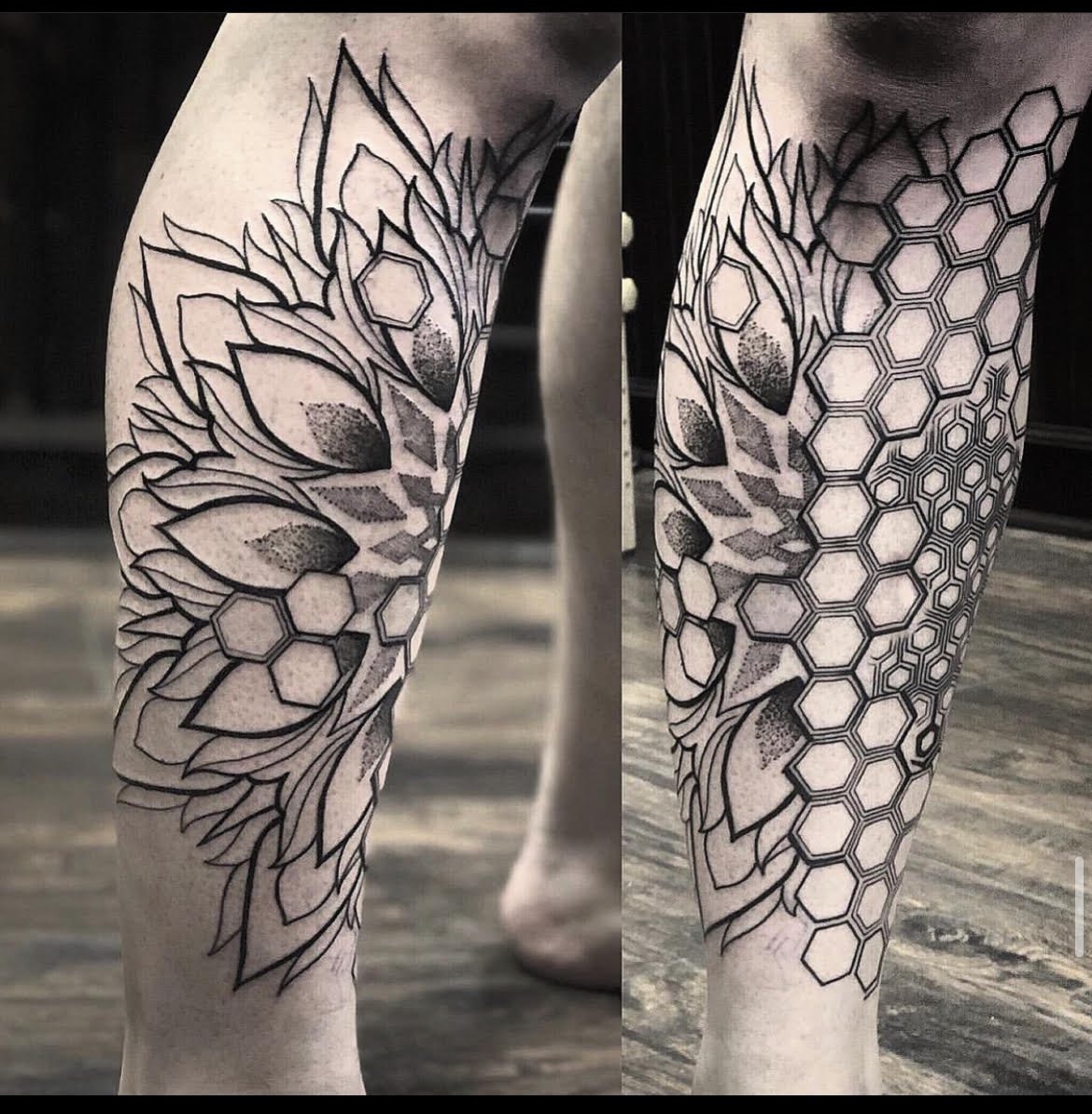 Tattoo uploaded by Ian Galicia  Flower Mandala leg piece  Tattoodo