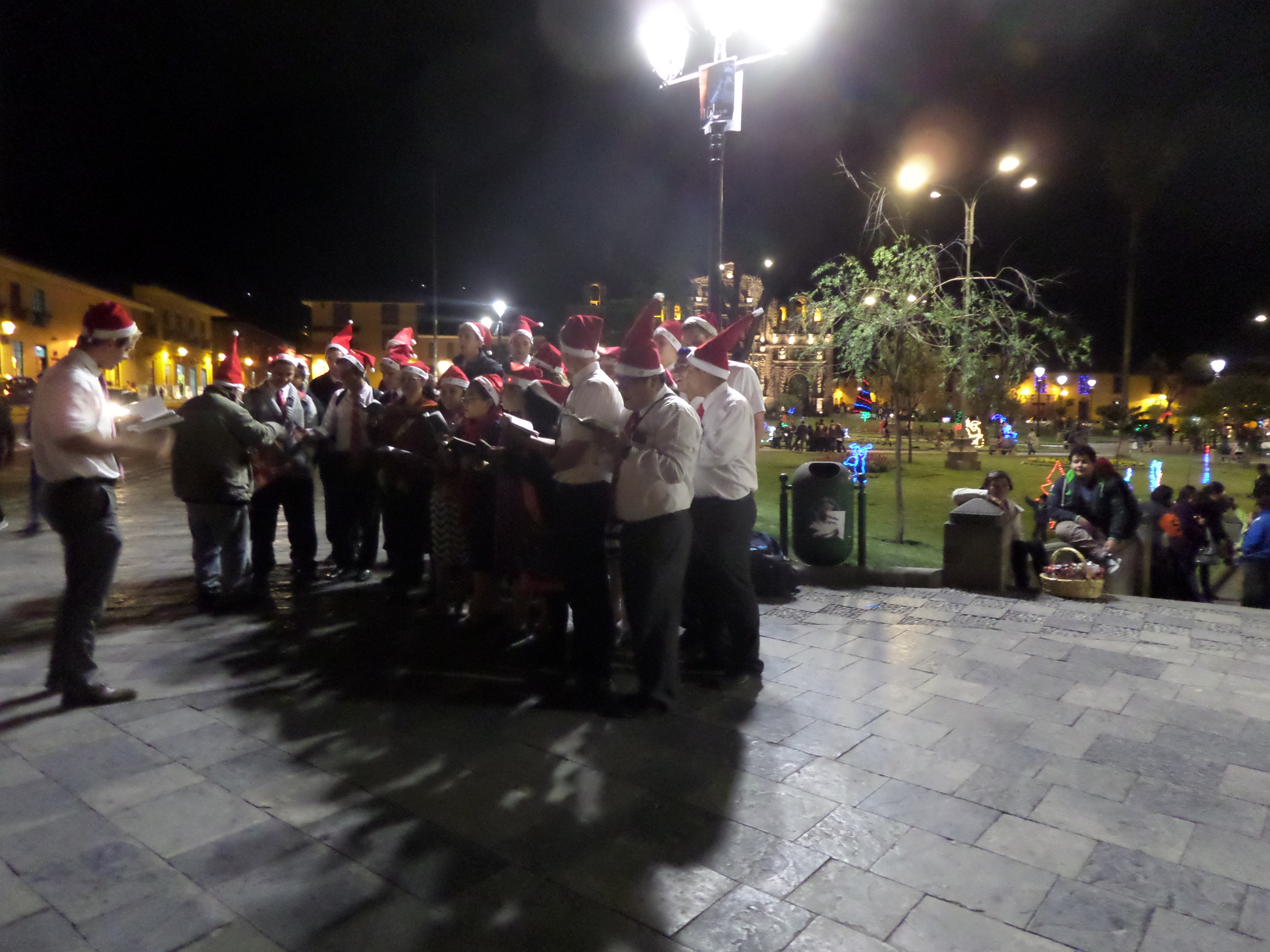 Two zones singing, bringing holiday cheer!