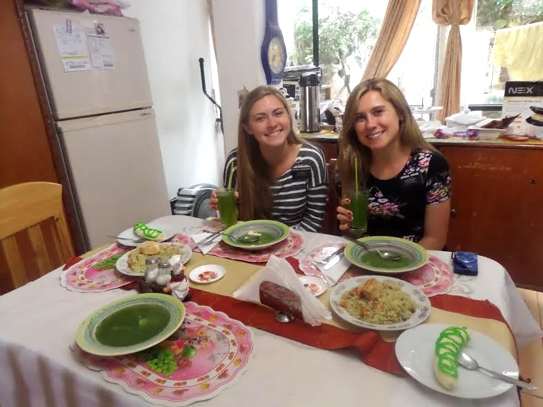 Green food because she's a greenie!