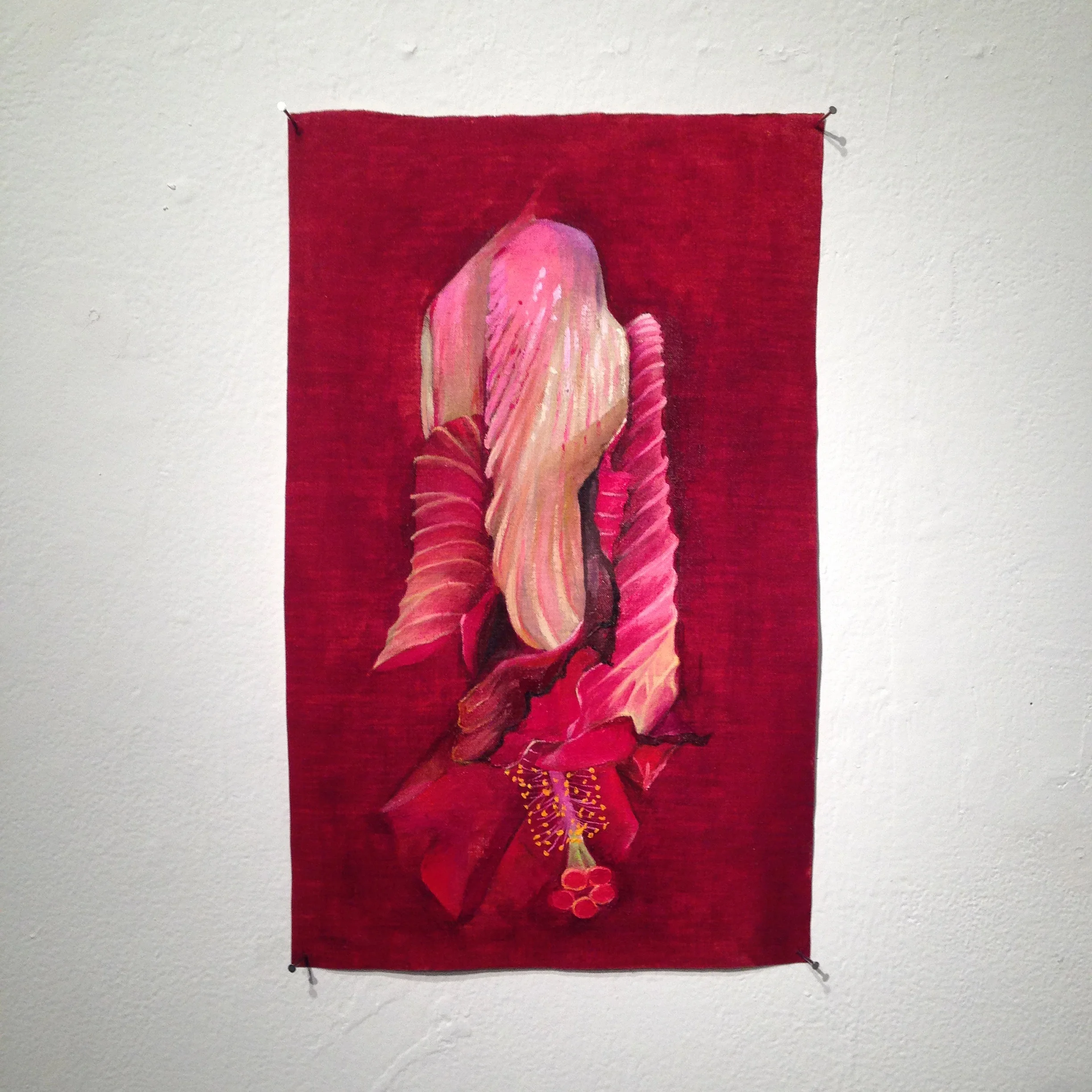 Katherine Rutecki, Spent Hibiscus no. 3, oil on linen, 30x40cm, 2015