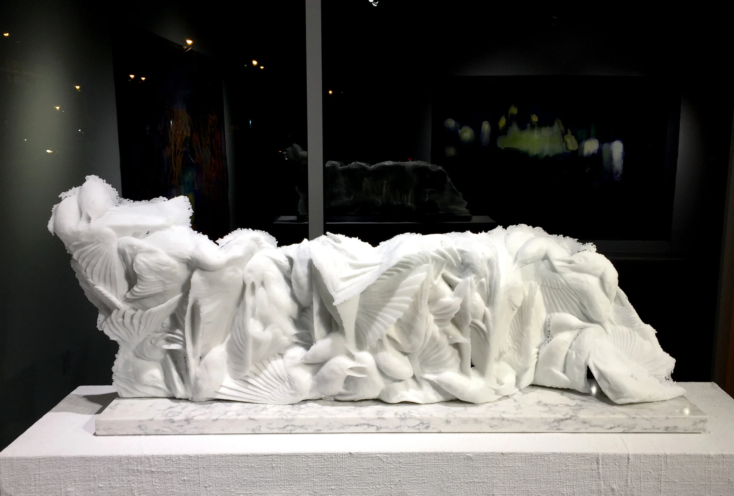 Katherine Rutecki, Cloud Extension, pate-de-verre, 101x18x43 cm, 2018