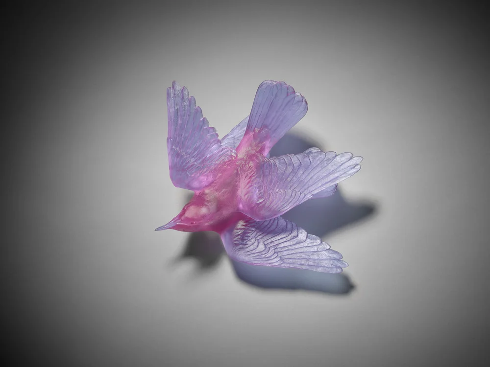 Katherine Rutecki, Lilac, lost wax cast crystal, 30x30x17cm, 2011